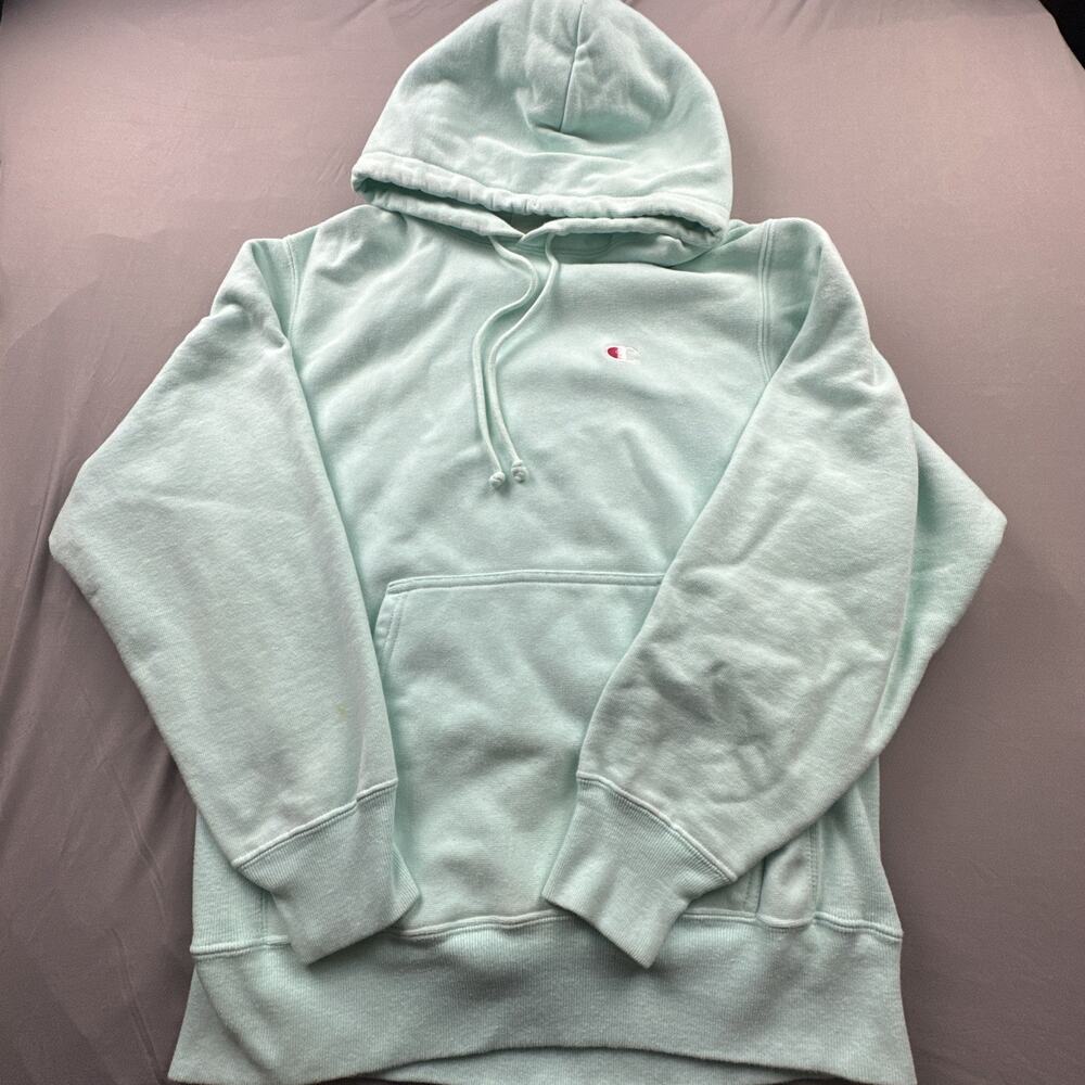 Champion Reverse Weave Sweater Mens Medium Light Green Outdoor Hiking